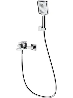 Смеситель для ванны/душа BelBagno -VASM-CRM настенный, однозахватный, с душ.гарнитуром, хром