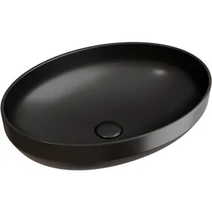 Раковина накладная Ceramicanova 502х363х145 без отв. под смеситель, черный мат. CN6056MB