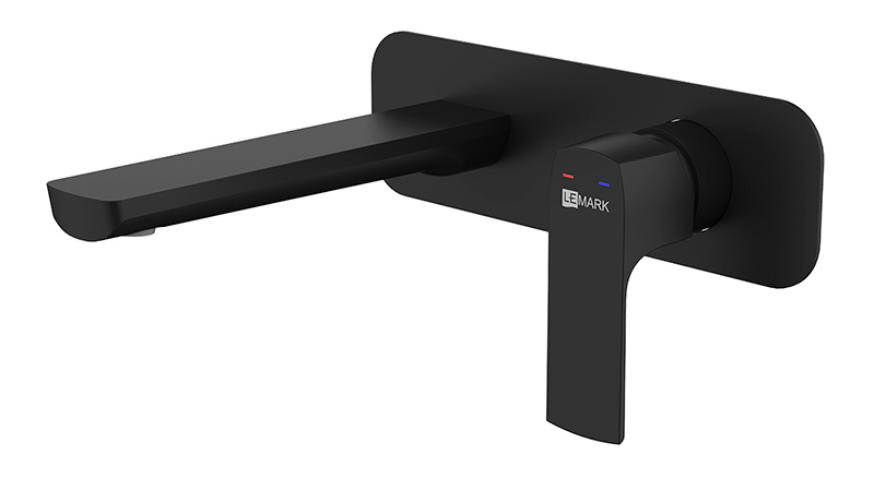Смеситель для раковины Lemark LM7226BL встраиваемый, черный