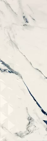 Firenze Blue Calacatta Relieve  90X30 глянцевая