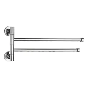 Полотенцедержатель Ledeme настенный, поворотный, двойной, хром L112