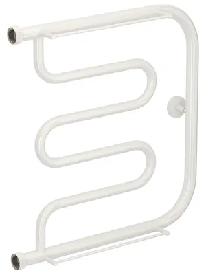СУНЕРЖА Лира + 2 полки Полотенцесушитель 500х500 белый, нак. гайка 1"
