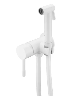 Смеситель Boheme 467-MW встраиваемый,с гигиеническим душем, однозахватный, с держ, белый мат