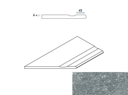 Genesis X2 Border Silver Left Svasato Round 60X30 матовая