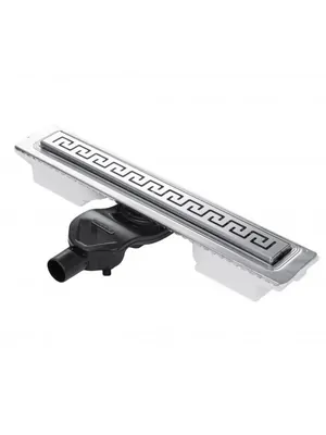 Душевой лоток BERGES 600, хром глянец, боковой выпуск S-сифон D50 H60, 091124