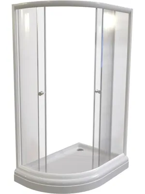 Душевой уголок Радомир (1200х800х1960) правый, стекло прозрачное, профиль белый, низкий поддон