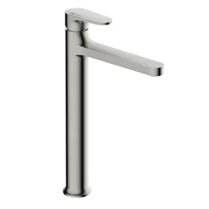 Смеситель для умывальника WasserKRAFT 1403H однозахватный, высокий излив 254мм, цвет: никель