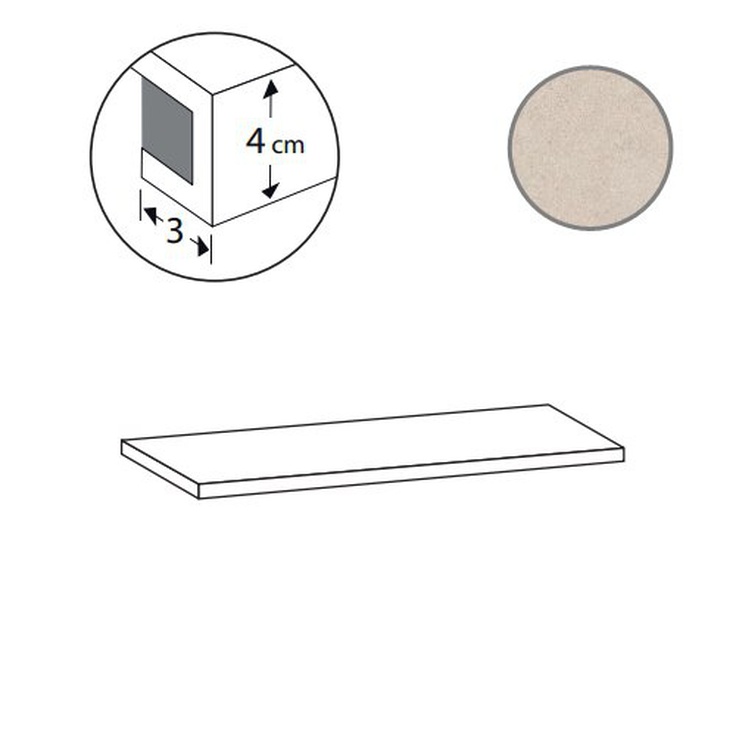 Sant Agostino Silkystone CSAGASAS12 Ang Gradone Sx Sand 33x120 матовая