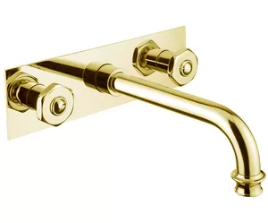 Смеситель CEZARES -BLS2-03/24-Sw для раковины встраиваемый, двухзахватный, золото/Swarovski