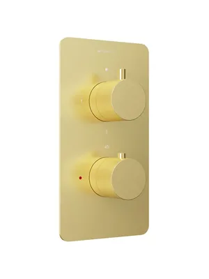 Смеситель для душа Aqueduto ACE0350 встраиваемый, термостат, 3 потребителя, шлифованное золото