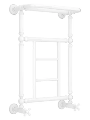 СУНЕРЖА 1452 Полотенцесушитель 660х400 белый, с полкой, нижнее подкл. 12-0282-6640