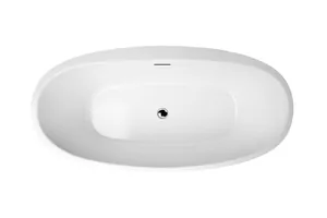 Ванна акриловая BelBagno BB404-1700-800  1700х800х600 овальная, отдельностоящая, переливом, белый