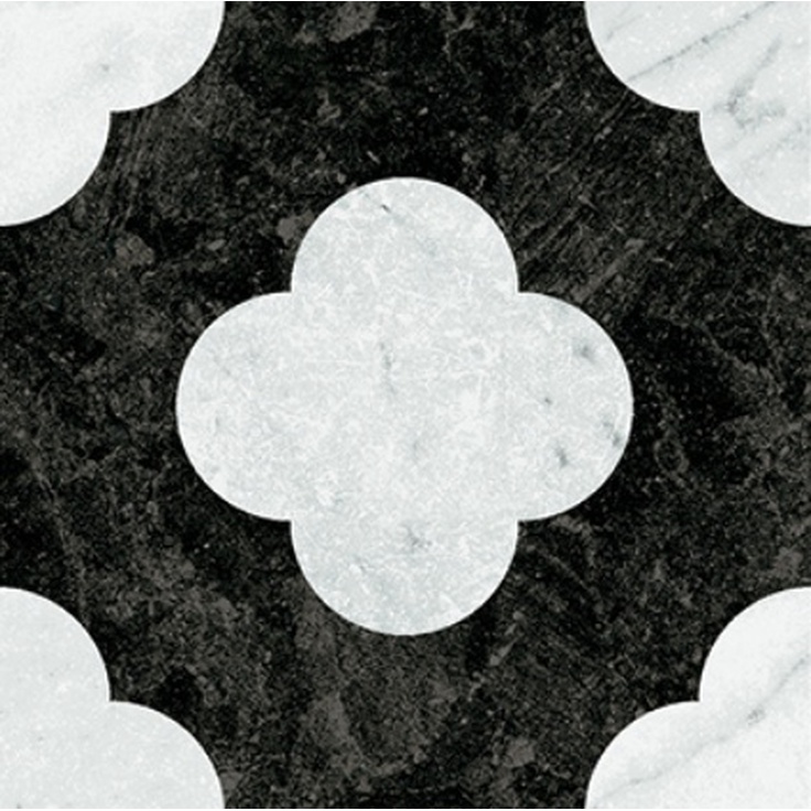 керамогранит 41zero42 Dandy 4101200 Pin Black White 18,6x18,6 матовая