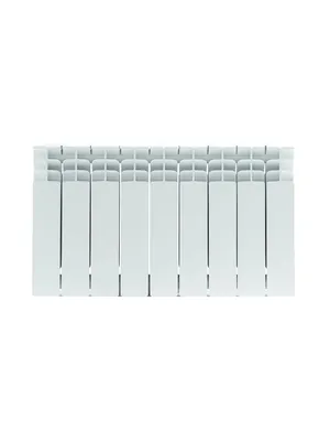 Радиатор STOUT 350 9 секций, биметаллический, боковое подключение, белый SRB-3310-035009
