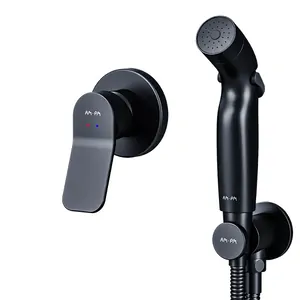 Смеситель AM.PM для душа скрытого монтажа, гигиенический набор, черный F40H85A22
