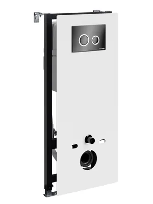 Инсталляция для унитаза WasserKRAFT с клавишей смыва, цвет: черный/белый 20TLT.010.ME.WH.PB01