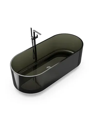 Ванна отдельностоящая Knief Ellipse Shape (1700х750х560) из полимерного материала, цвет: 20 Galaxy Black, 0700-AL497-20