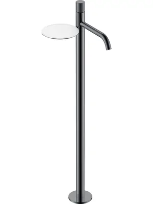 Смеситель Boheme 120-SGM.4 для раковины, напольный, однозахватный, ручка spirale, графит гл