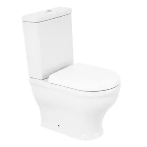 Унитаз-компакт CEZARES Gubileo 360х610х805 безободковый, горизонт.выпуск, сиденье soft close, белый CZR-165T+CZR-165-CPR+CZR-6045-SC