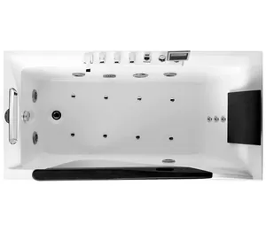 Гидромассажная ванна Gemy G9055 O L (1810х920х750) со вставкой из прозрачного стекла, TV 8"