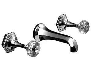 Смеситель для раковины Devon&Devon EXC-GM133MCR настенный, на 3 отверстия, хром