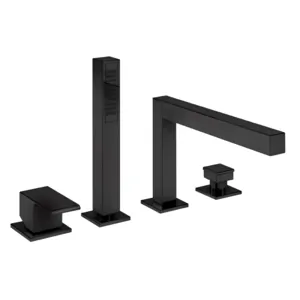 Смеситель на борт ванны CEZARES -BVDM4-NOP на 4 отверстия, черный матовый