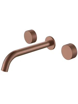 Смеситель Boheme 152-2-BRB.2 для раковины, встраиваемый, двухзахватный, ручки:touch, бронза браш