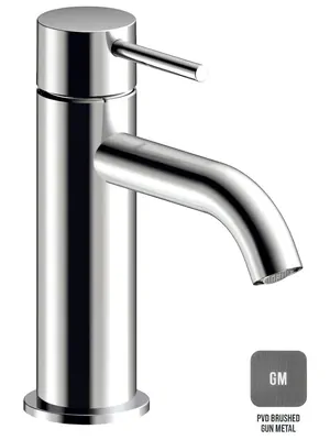 Смеситель для раковины Almar 1 отверстие без донного клапана, высота 160 мм, цвет оружейный металл браш. E214000.GM