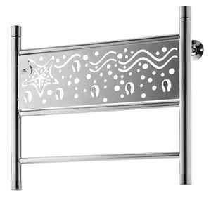 Полотенцесушитель Флагман "" 400х600 нерж. сталь, прямая, ниж. под., с крючками