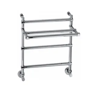 Полотенцесушитель водяной Margaroli Sole 455-3 (607х435) хром, с полкой, 4553703crP