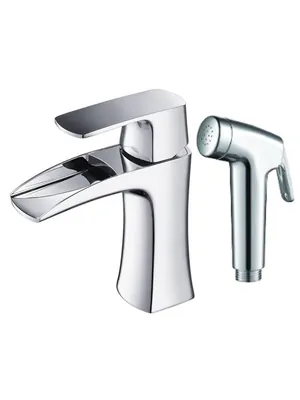 Смеситель Zeegres 72006001 для раковины, однозахватный, с выходом для гигиенического душа