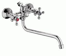 Смеситель Ledeme Н08 настенный, для ванны и душа, с душевой лейкой, двухзахватный, хром L2108