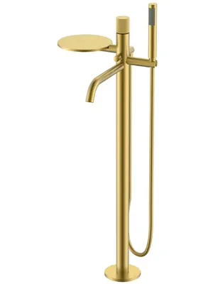 Смеситель Boheme 129-MG.3 для ванны/душа, напольный, однозахв, с ручным душем, золото мат