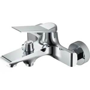 Смеситель для ванны/душа ESKO SHA 54 настенный, однозахватный, короткий излив, цвет: хром