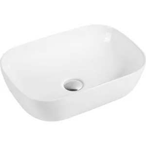 Раковина накладная Aquanet -1 500х395х145 без перелива и отв. под смеситель, белая 211286