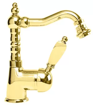 Смеситель CEZARES BSM2-03/24-M для биде, донный клапан, золото 24кар/ручка металл