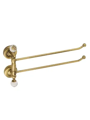 Migliore Полотенцедержатель двойной поворотный 45 см бронза/SWAROVSKI ML.AMR-60.424.BR