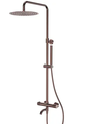 Душевая система WasserKRAFT Paar A18301 с настенным термостатом для ванны, розовое золото