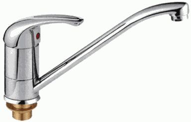 Смеситель Ledeme Н29-В для кухни, поворотный излив, однозахватный, хром L4929-B