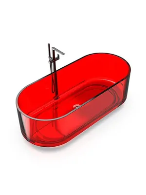 Ванна отдельностоящая Knief Ellipse Shape (1700х750х560) из полимерного материала, цвет: 05 Wine Red, 0700-AL497-05