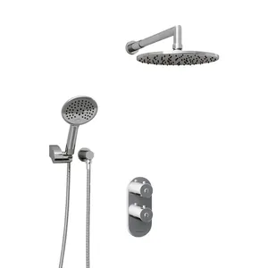 Душевая система WasserKRAFT A16030 Thermo встраиваемый термостат, верхний и ручной душ, хром