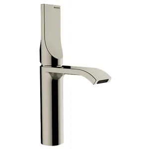 Смеситель для раковины Bossini E89603.094 однозахватный, излив 118мм, донный клапан, никель