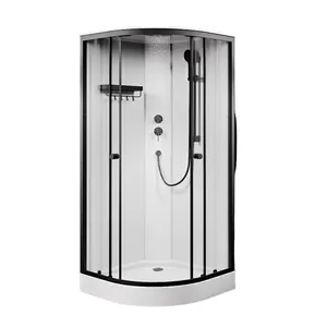 Душевая кабина AM.PM 1000х1000х2100 стекло прозрачное, профиль черный мат. W94C-401-100BT