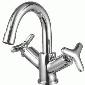 Смеситель для раковины Lemark LM1907C двухзахватный, с поворотным изливом, хром