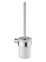 Ершик для унитаза Aquatek AQ4410CR подвесной, стекло матовое, цвет: хром