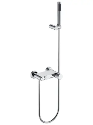 Смеситель Boheme 123-CRCR.4 для ванны/душа, настенный, с изливом, с ручным душем, хром