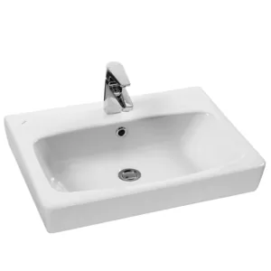 Раковина Aquaton 50 1WH302184 500х170х430 мм, перелив, отверстие под смеситель, белая керамика