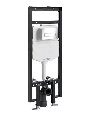 Инсталляция для унитаза WasserKRAFT с клавишей смыва, хром 58tlt.010.me.ch03