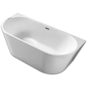 Ванна акриловая Abber (1700х800) пристенная, слив-перелив, белая AB9216-1.7