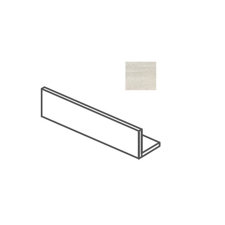 Impronta italgraniti Dorset DR01BR2 Bordo L Bianco Cross Cut 20x120 матовая